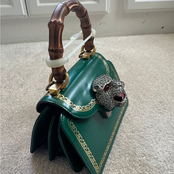 Frame Print Leather Mini Top Handle Bag - Picture 6 of 8